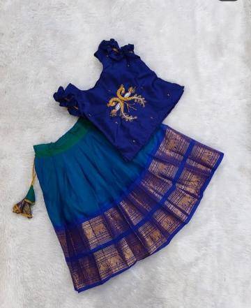 NEW LAUNCING KIDS LEHENGA CHOLI silk Clothing wholesale india
